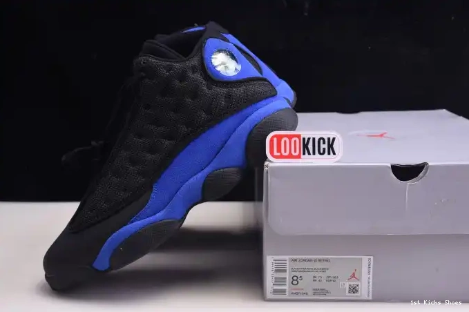 1st Kicks Shoes Black Royal Hyper Retro Jordan 414571-040 13 0605